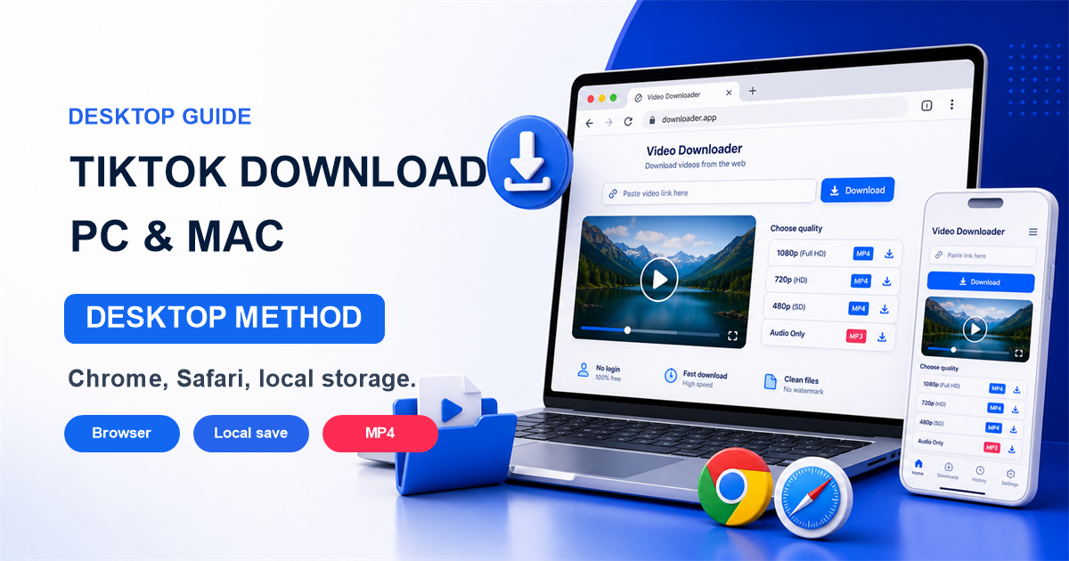 How to Download TikTok Videos on PC and Mac (Chrome/Safari Methods)