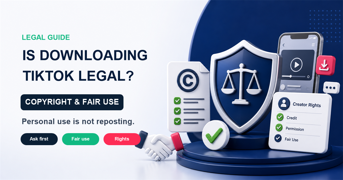Is It Legal to Download TikTok Videos? (Copyright & Fair Use Guide)