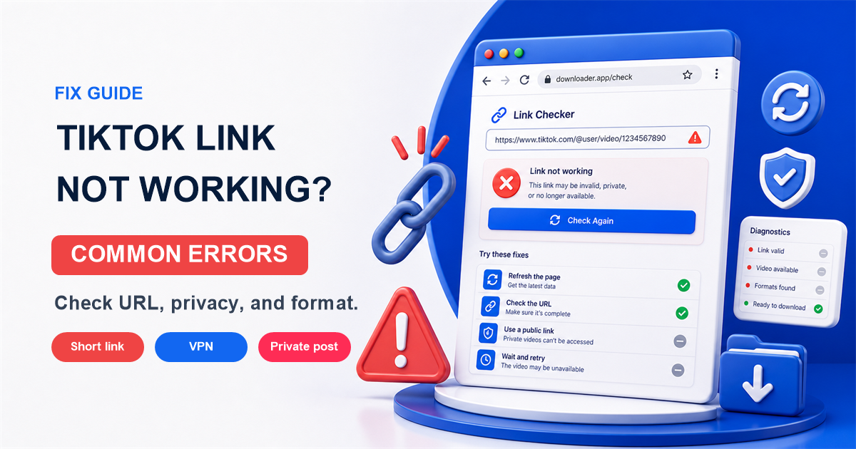 Why Is My TikTok Download Link Not Working? (Common Errors & Fixes)